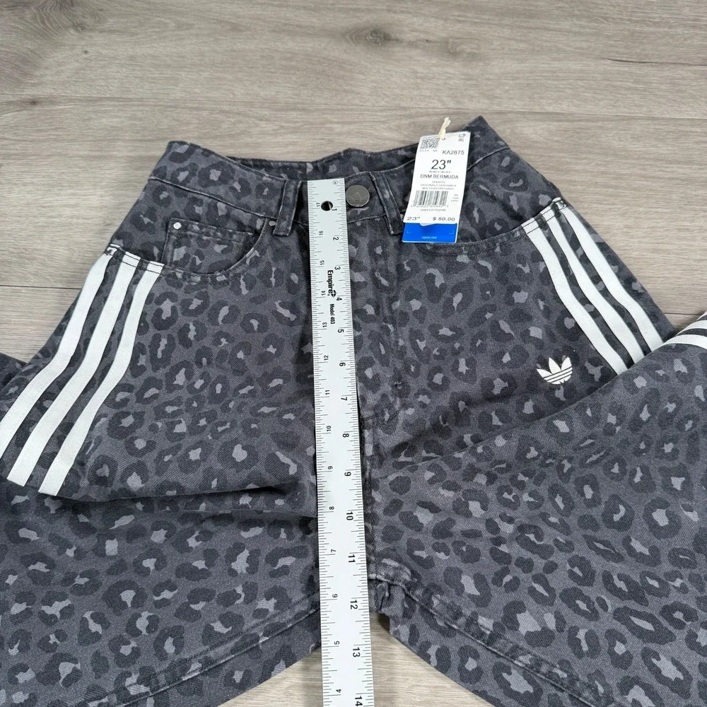 Adidas Denim Bermuda Shorts Pants Womens Rave Y2K Style Baggy Wide NWT KA2675